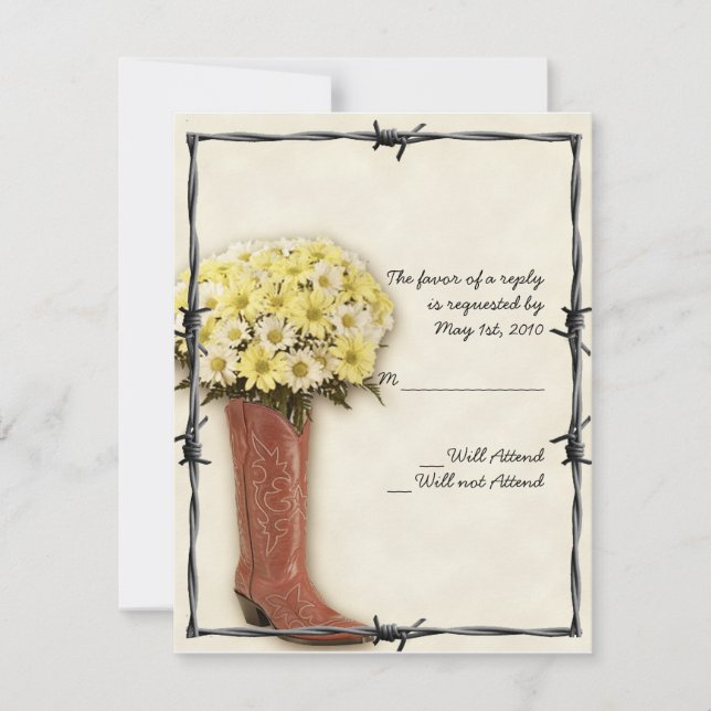 Tarjeta de respuesta de Bouquet 1 del antiguo West (Anverso)
