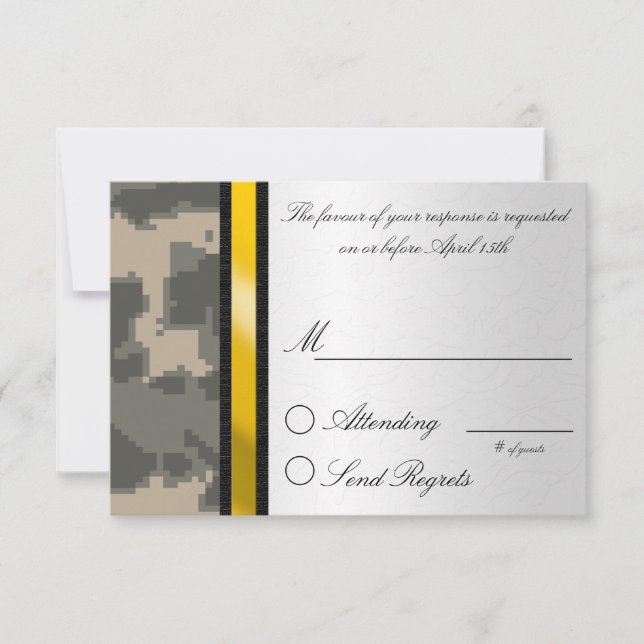Tarjeta de respuesta de camuflaje digital (Anverso)