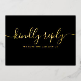 Tarjeta de respuesta de canción con escritura dora