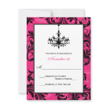 Tarjeta de respuesta de candelidad blanca rosada