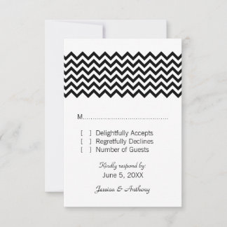 Tarjeta de respuesta de cheurón simple Ebony