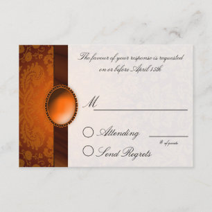 Tarjeta de respuesta de cobre de cinta de Damask