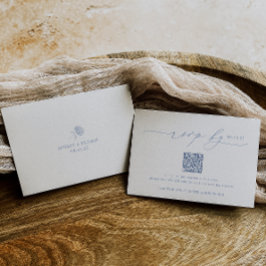 Tarjeta de respuesta de código QR de boda minimali