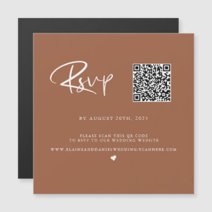 Tarjeta de respuesta de código QR de terracota con
