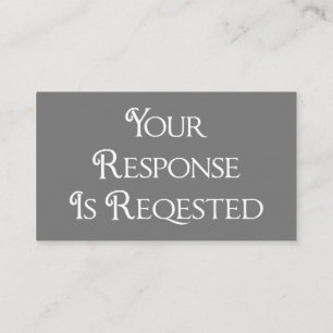 Tarjeta de respuesta de código QR RSVP blanco y gr