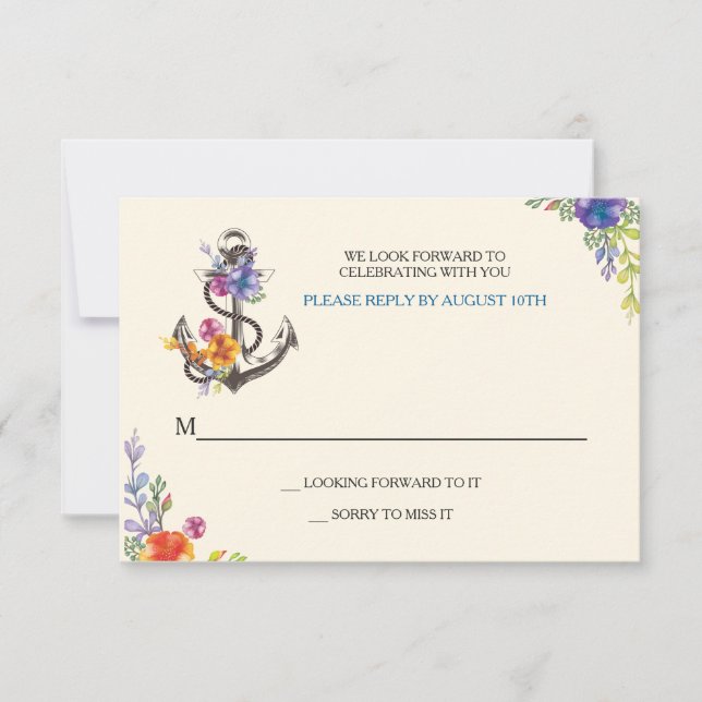 Tarjeta de respuesta de colis náutica (Anverso)