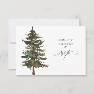 Tarjeta de respuesta de comida de árbol del bosque