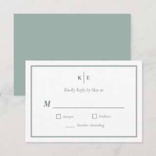 Tarjeta de respuesta de confirmación de boda con m