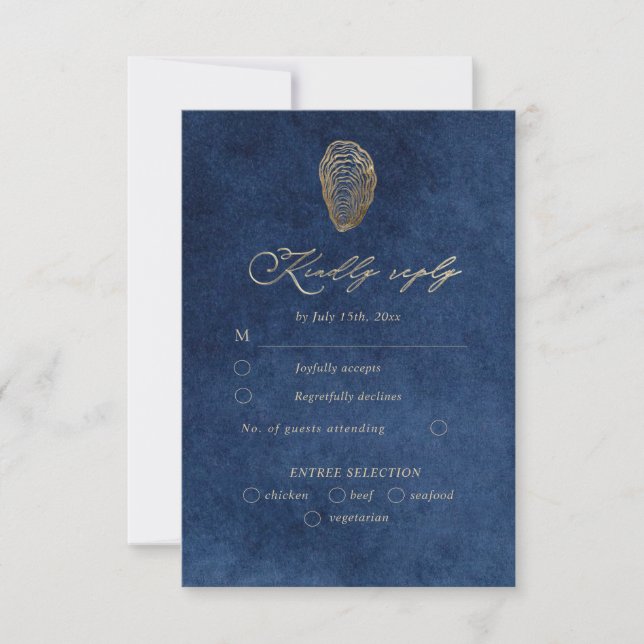 Tarjeta de respuesta de confirmación de boda de az (Anverso)