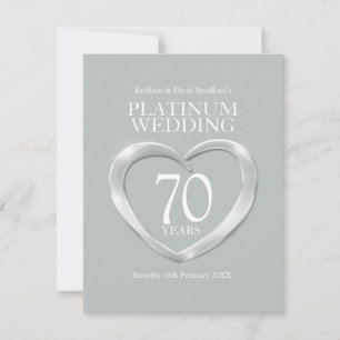 tarjeta de respuesta de corazón de aniversario de