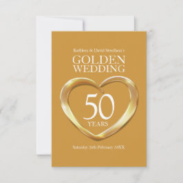 tarjeta de respuesta de corazón de aniversario de 