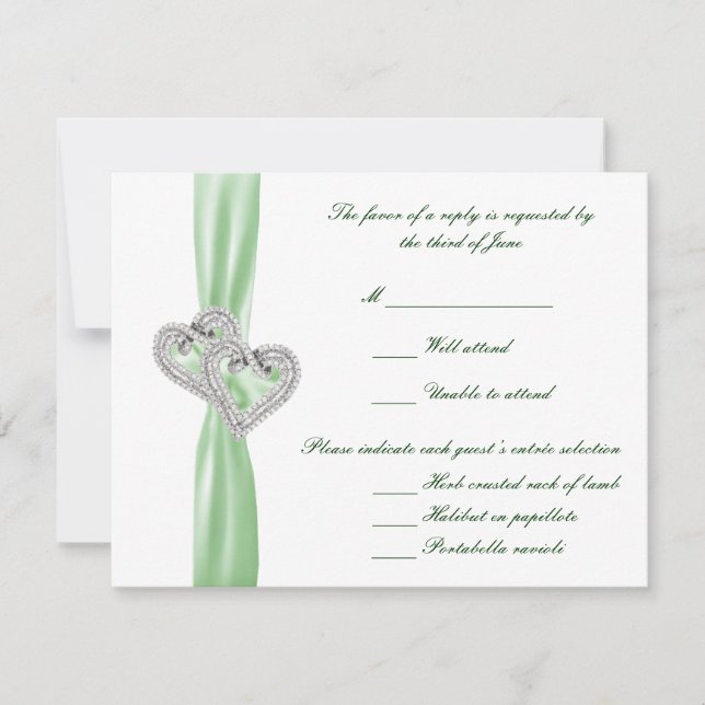 Tarjeta de respuesta de corazón de personalizado L (Anverso)