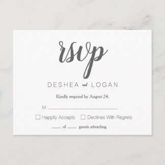 Tarjeta de respuesta de correo elegante
