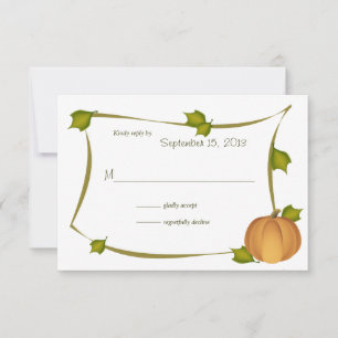 Tarjeta de respuesta de cosecha de calabaza de oto