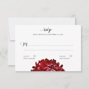 Tarjeta de respuesta de crisantemo grande