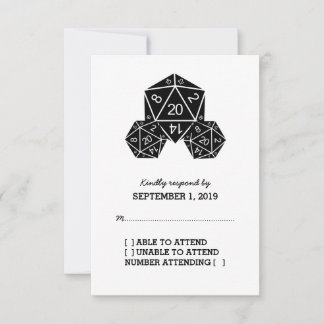 Tarjeta de respuesta de dados Ebony D20