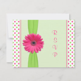 Tarjeta de respuesta de Daisy Bat Mitzvah de Polka