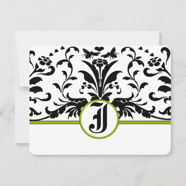 Tarjeta de respuesta de Damasco negro de vegetació (Anverso)