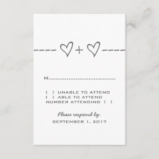 Tarjeta de respuesta de ecuación cardíaca gris