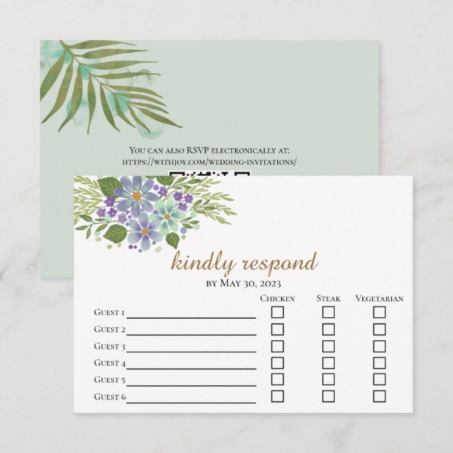 Tarjeta de respuesta de elección de comida 04c par (Anverso / Reverso)