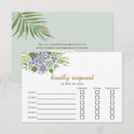 Tarjeta de respuesta de elección de comida 04c par