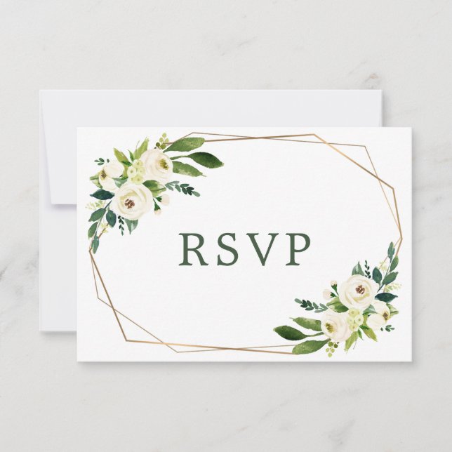 tarjeta de respuesta de elección de comida de boda (Anverso)