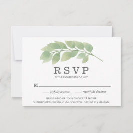 Tarjeta de Respuesta de Elección de Comida de Boda