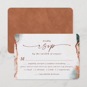 Tarjeta de respuesta de elección de comida de boda