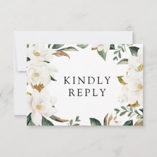 tarjeta de respuesta de elección de comida floral