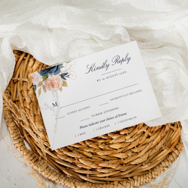 Tarjeta de respuesta de elección de comida floral  (Subido por el creador)