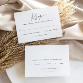 Tarjeta de respuesta de elección de comida minimal