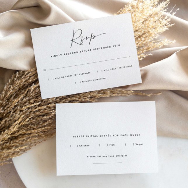 Tarjeta de respuesta de elección de comida minimal (Subido por el creador)