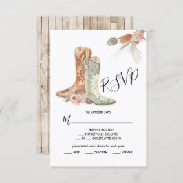 Tarjeta de respuesta de elección de menú occidenta