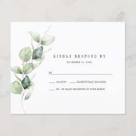 Tarjeta de respuesta de Eucalyptus Foliage Wedding