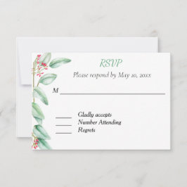 Tarjeta de respuesta de Eucalyptus Wedding RSVP