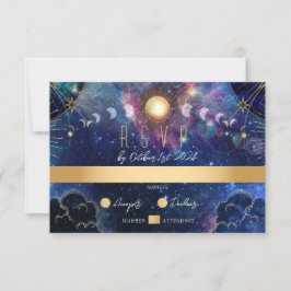 Tarjeta de respuesta de fase celestial de la luna