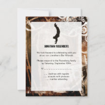 Tarjeta de respuesta de Fiesta de danza Bar Mitzva