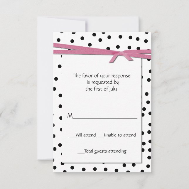 Tarjeta de respuesta de Fiesta de puntos de polka  (Anverso)