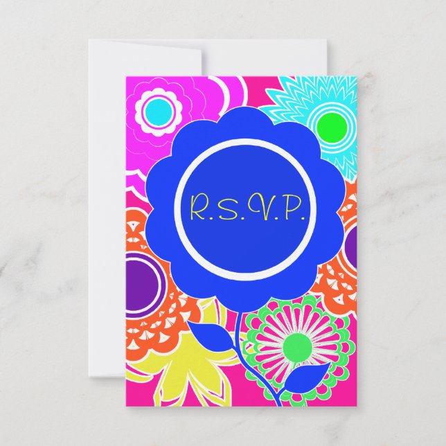 Tarjeta de respuesta de flor (Anverso)