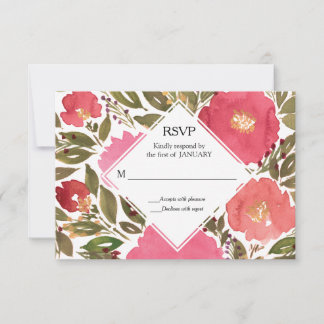 Tarjeta de respuesta de flores Bloom