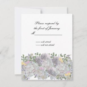 Tarjeta de respuesta de flores de jardín suaves rú