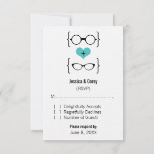 Tarjeta de respuesta de gafas Aqua Geeky