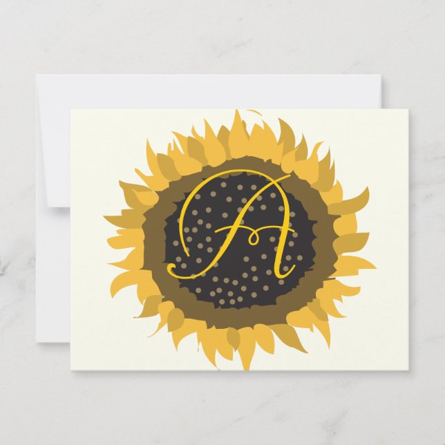 Tarjeta de respuesta de girasol (Anverso)