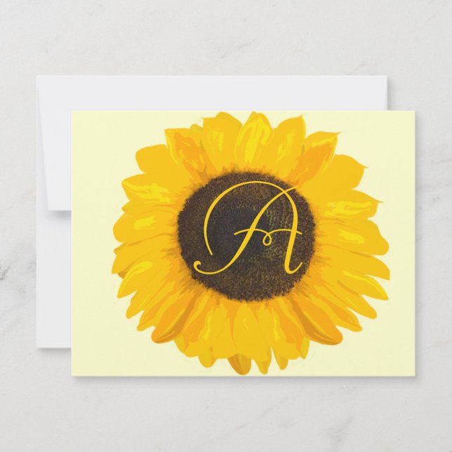 Tarjeta de respuesta de girasol Country Chic (Anverso)