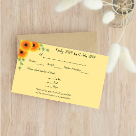 Tarjeta de respuesta de girasol emergente