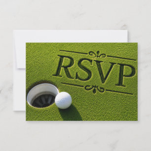 Tarjeta de respuesta de golf RSVP Tarjeta postal d