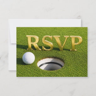 Tarjeta de respuesta de golf RSVP Tarjeta postal d
