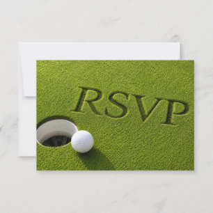 Tarjeta de respuesta de golf RSVP Tarjeta postal d
