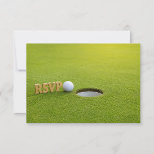 Tarjeta de respuesta de golf RSVP Tarjeta postal d