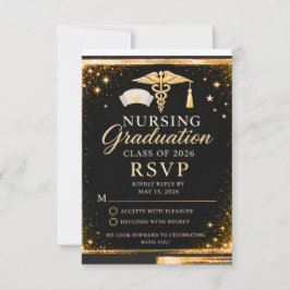 Tarjeta de respuesta de graduación de enfermería e
